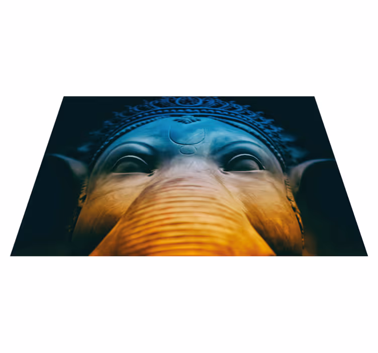 Eteriska elefantansikten Vinylmatta etnisk - Tenstickers