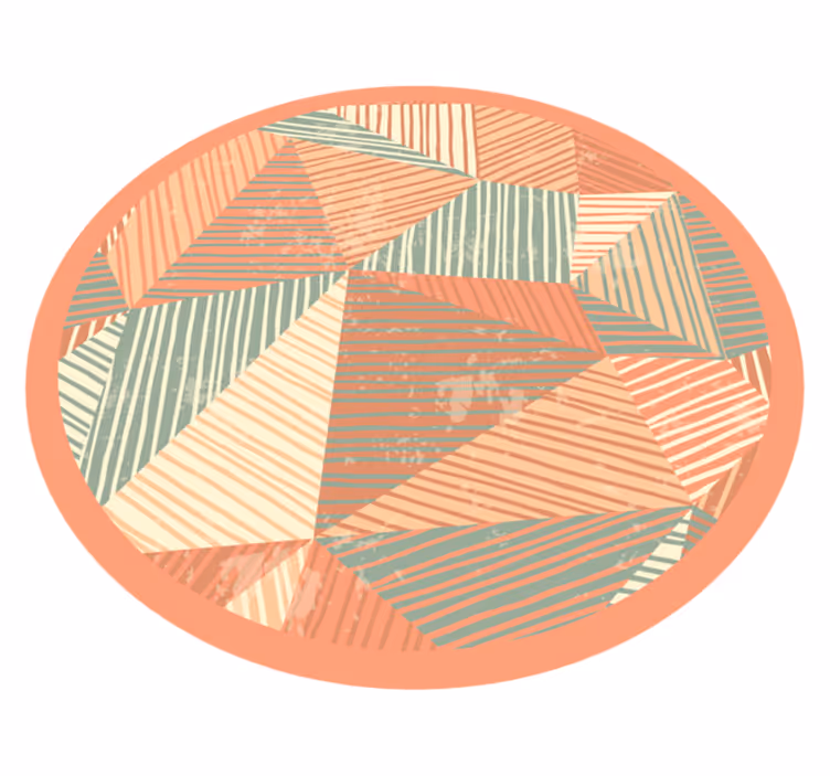 Modern konst geometriska former vinylmatta - Tenstickers