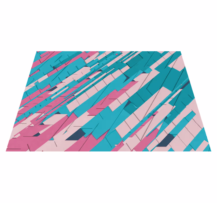 Abstrakt kantigt mönster Vinylmatta geometrisk - Tenstickers