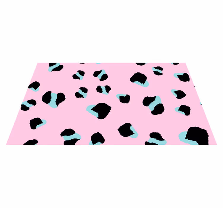 Rosa matta med leopardtryck - Tenstickers
