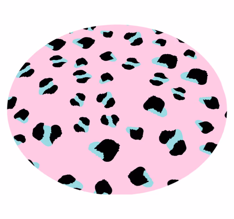 Rosa leopardfläckar Vinylmatta djurtryck - Tenstickers