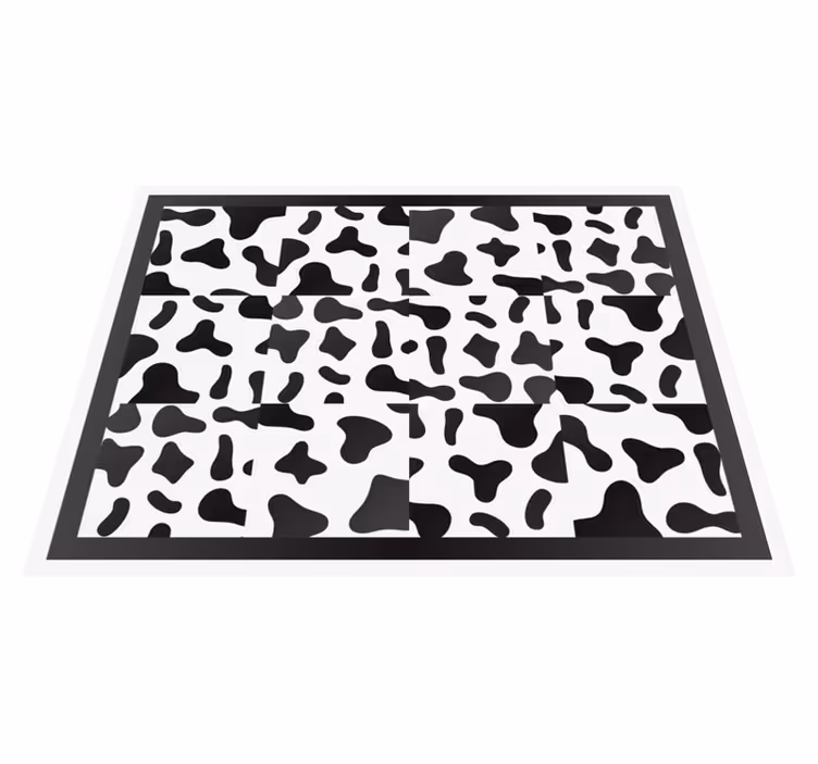 Ko brickor djur tryck vinyl matta - Tenstickers