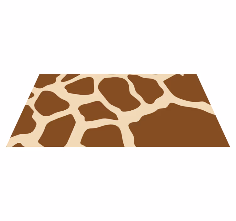 Brun kohud djur tryck vinyl matta - Tenstickers