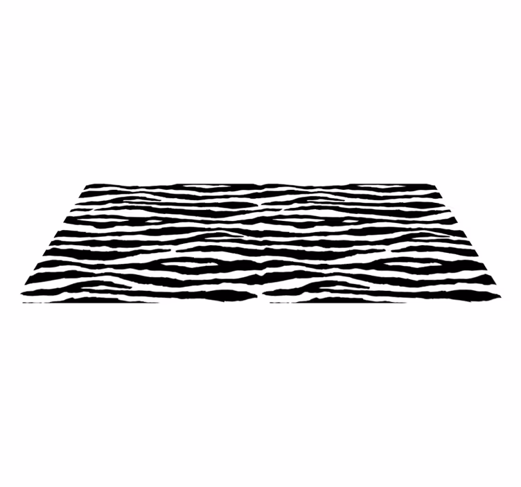 Zebra ränder djur tryck vinyl matta - Tenstickers