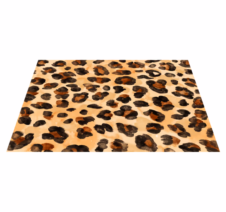 Leopardfläckigt motiv Vinylmatta djurtryck - Tenstickers