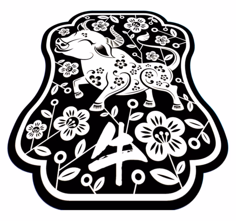 Klassisk ko djur tryck vinyl matta - Tenstickers