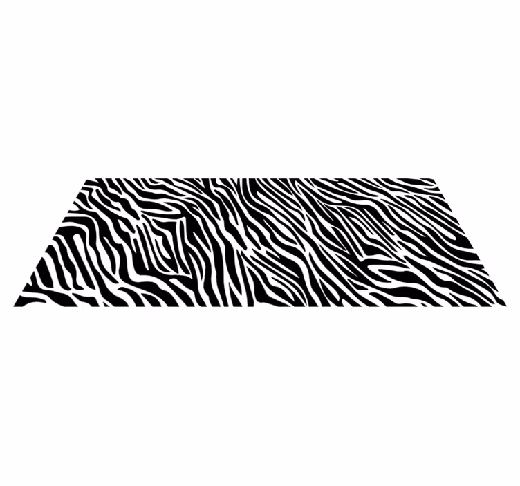 Tunna zebra ränder djur tryck vinyl matta - Tenstickers