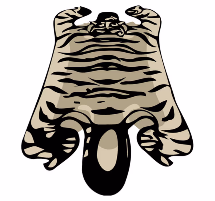 Snygga tigerränder Vinylmatta djurtryck - Tenstickers