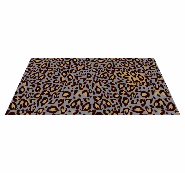 Leopard fläckar grå djur vinyl matta - Tenstickers