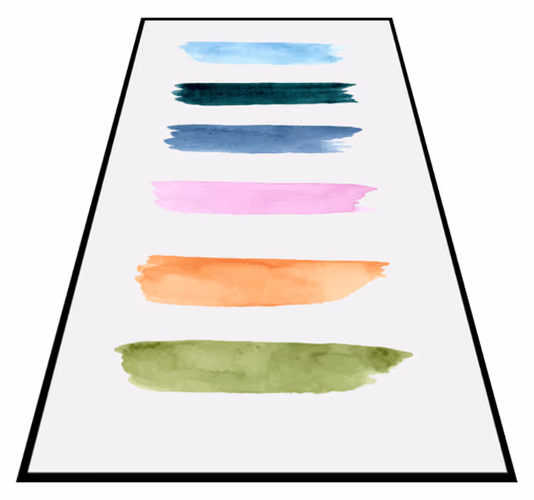 Akvarellränder Vinylmatta minimalistisk - Tenstickers