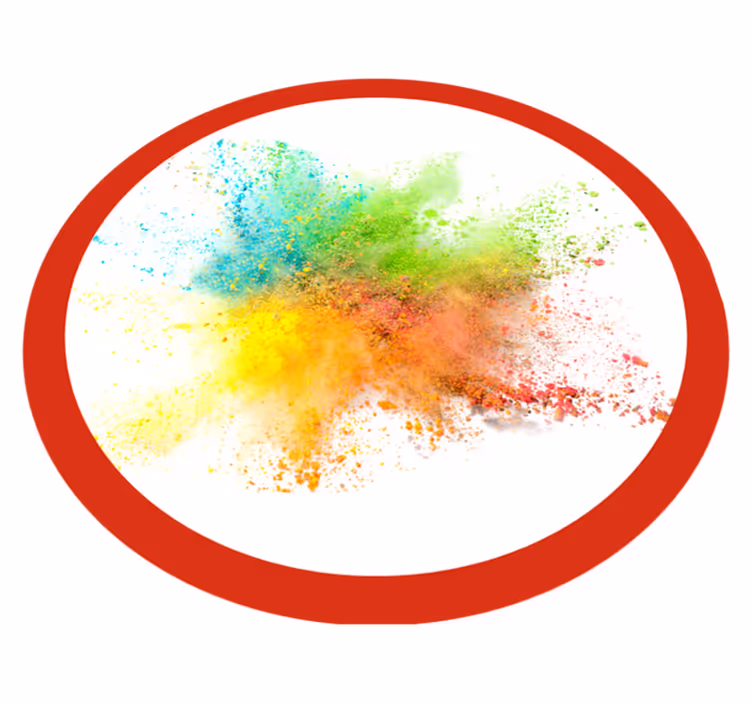 Färgglad explosionseffekt Vinylmatta sovrum - Tenstickers