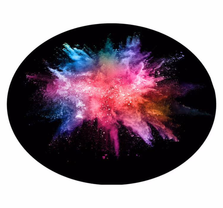 Färgglad abstrakt explosion Vinylmatta sovrum - Tenstickers