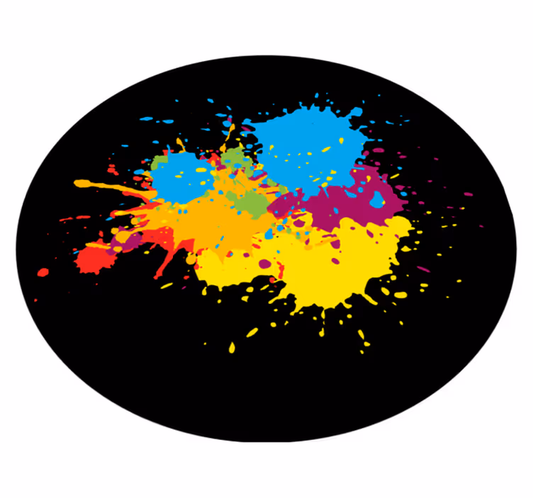 Färgglada stänkfläckar Vinylmatta Ungdom - Tenstickers