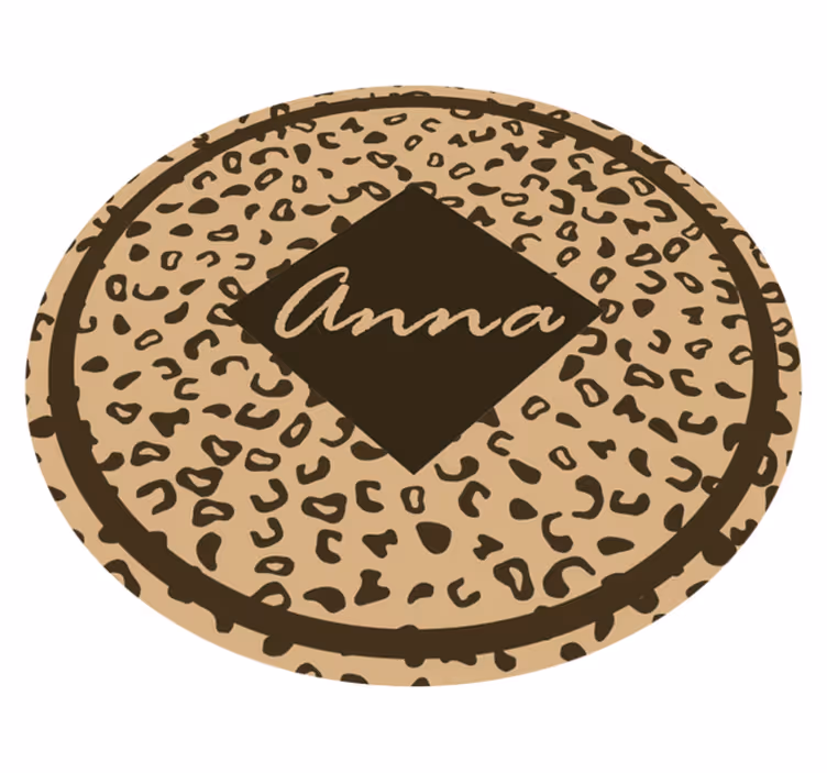 Leopardhud djurmynt vinylmatta - Tenstickers