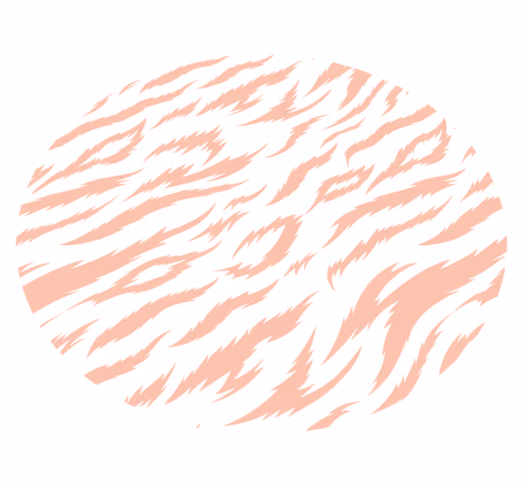 Tigerrandigt motiv Vinylmatta djurtryck - Tenstickers