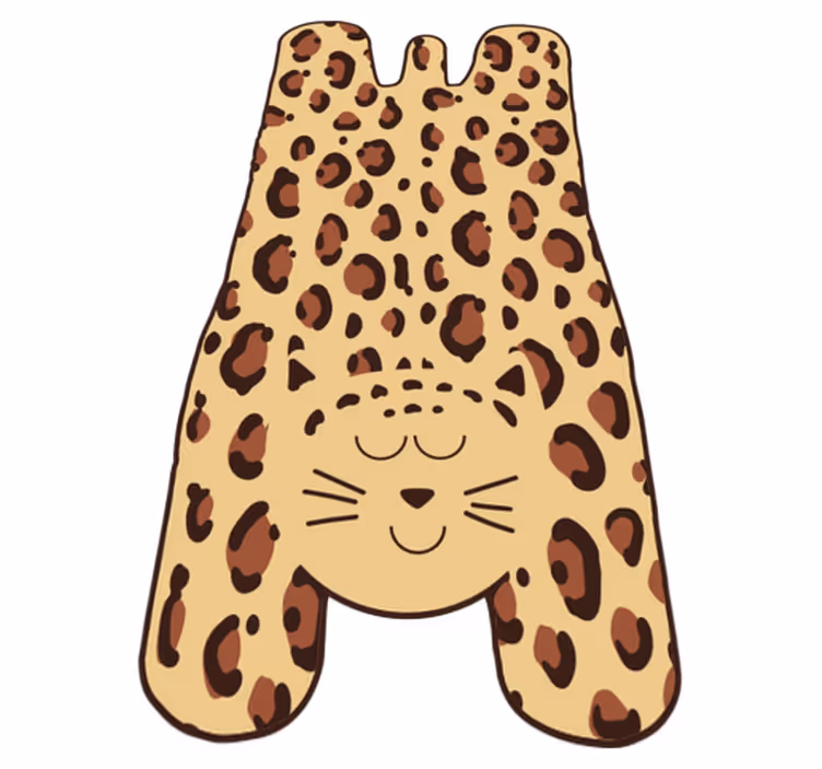 Glad leopard Vinylmatta djurtryck - Tenstickers
