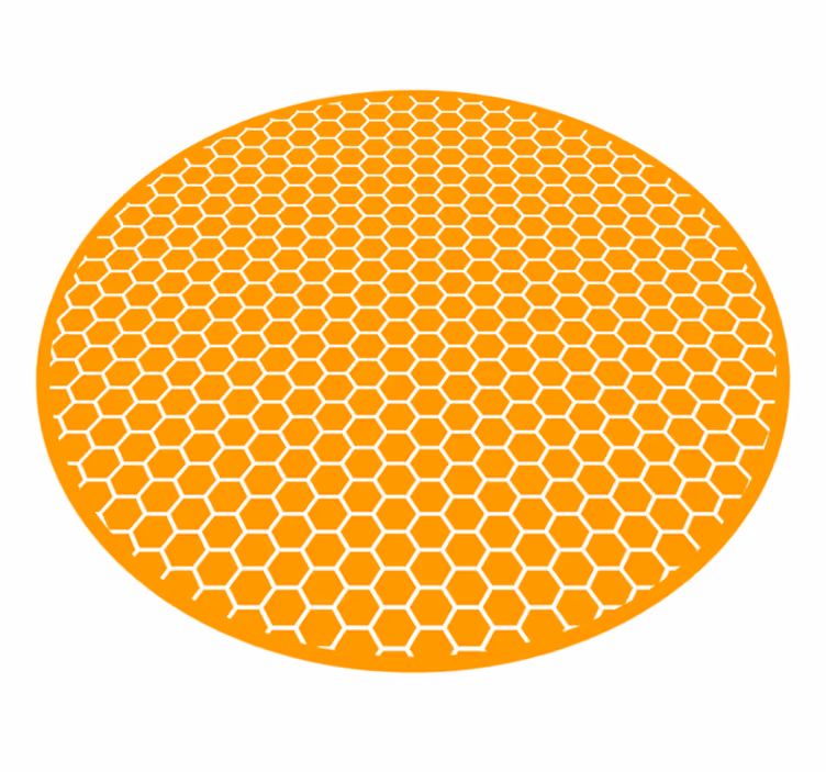 Honungskam sovrum vinyl matta - Tenstickers