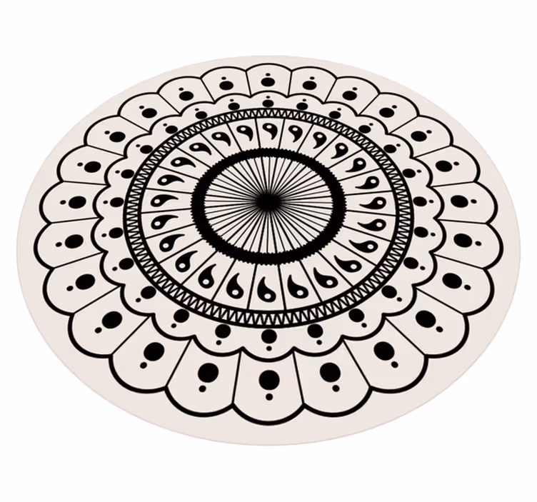 Cirkulär matta för boho mandala sovrum - Tenstickers