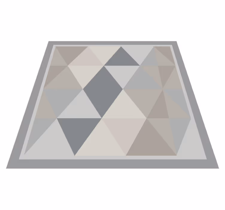 Triangulär grå harmoni Vinylmatta geometrisk - Tenstickers