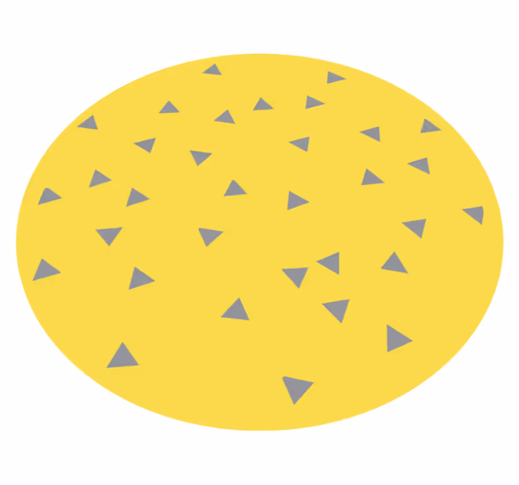 Gul triangeldesign Vinylmatta geometrisk - Tenstickers