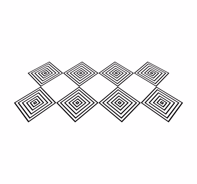 Grafisk kakel effekt kakel vinyl matta - Tenstickers