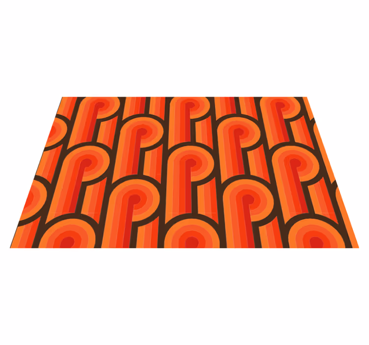 70-tals orange knut vintage matta - Tenstickers
