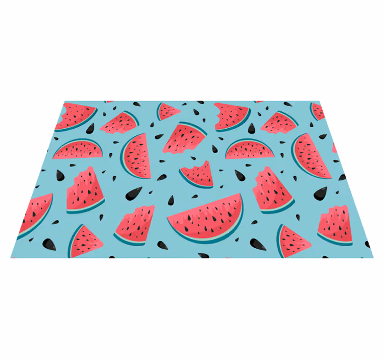 70-tals vattenmeloner vintage matta - Tenstickers