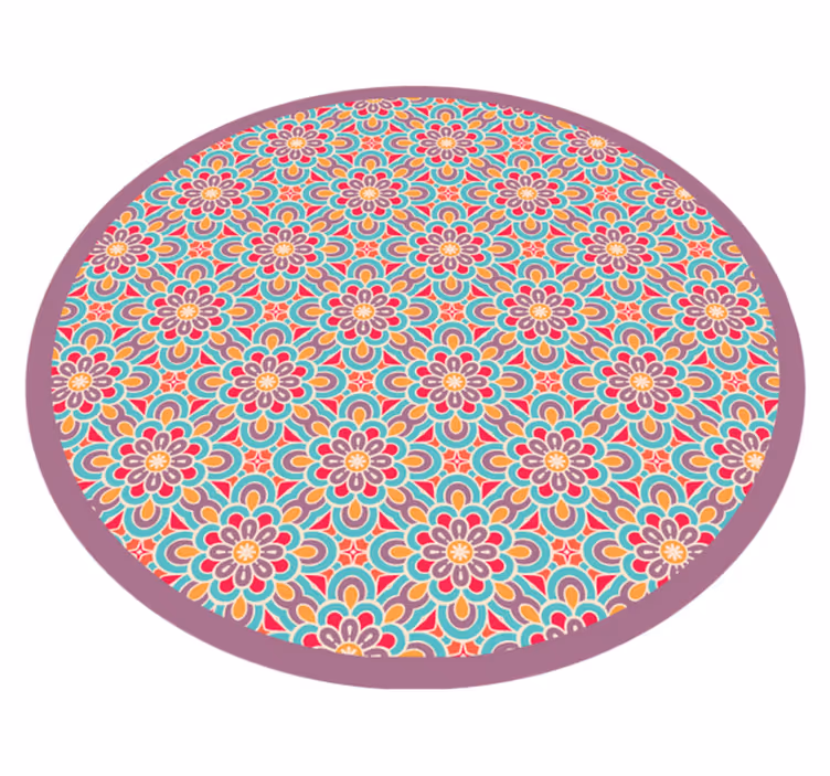Detaljerade mandala grekiska former kakel matta - Tenstickers