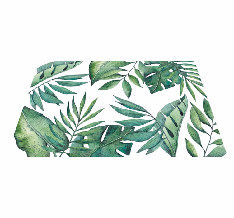 Frodigt lövmotiv Vinylmatta natur - Tenstickers