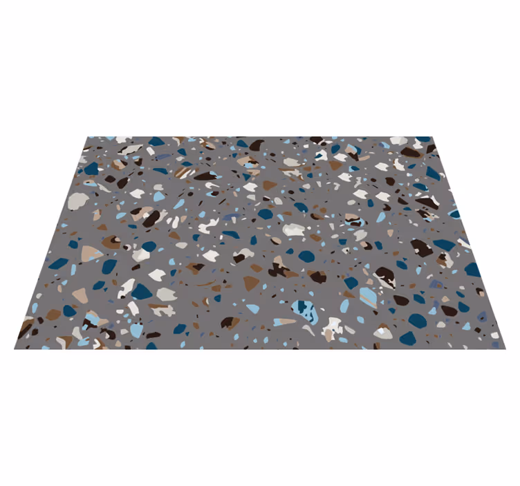 Blandad terrazzosten vinylmatta i marmor - Tenstickers