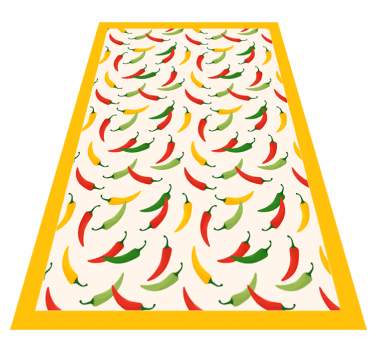Chilipepparmotiv Vinylmatta Kök - Tenstickers