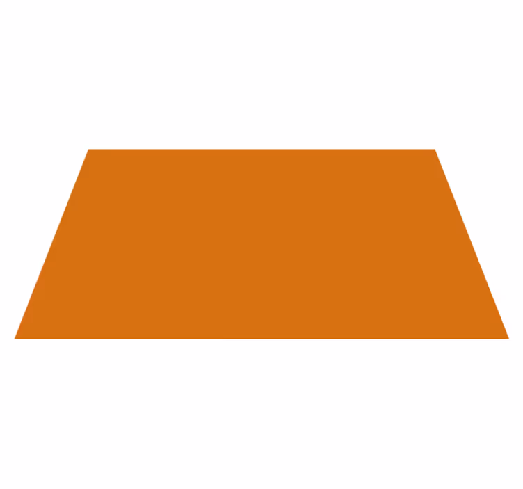 Orange rektangel modern matta - Tenstickers