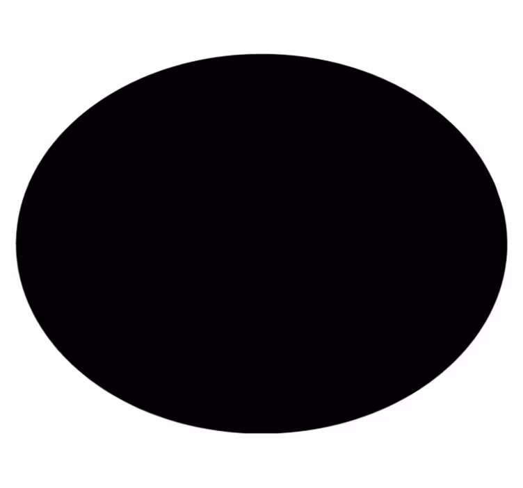 Cirkulär design Vinylmatta svart - Tenstickers