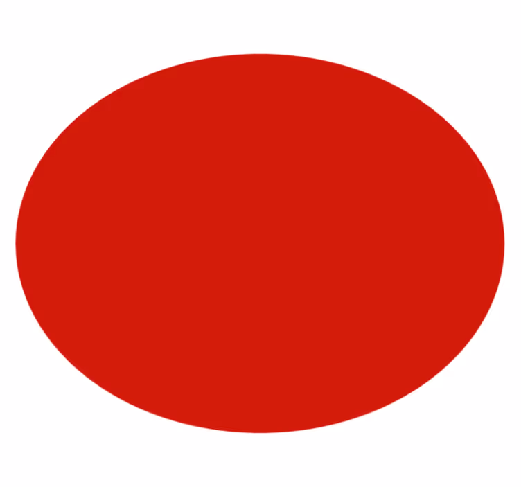 Heldragen röd cirkel Vinylmatta Cirkulär - Tenstickers