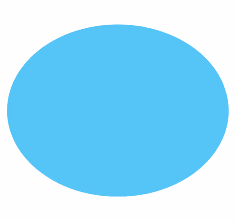Cirkulär enfärgad design Vinylmatta blå - Tenstickers