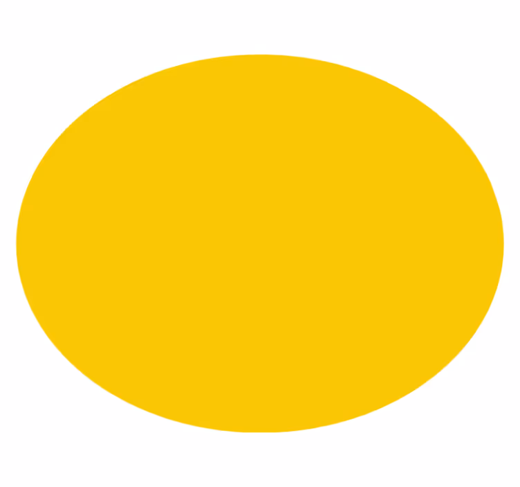 Ljusgul Vinylmatta Cirkulär - Tenstickers