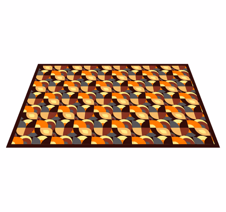 70-tals pop geometriska former vintage matta - Tenstickers