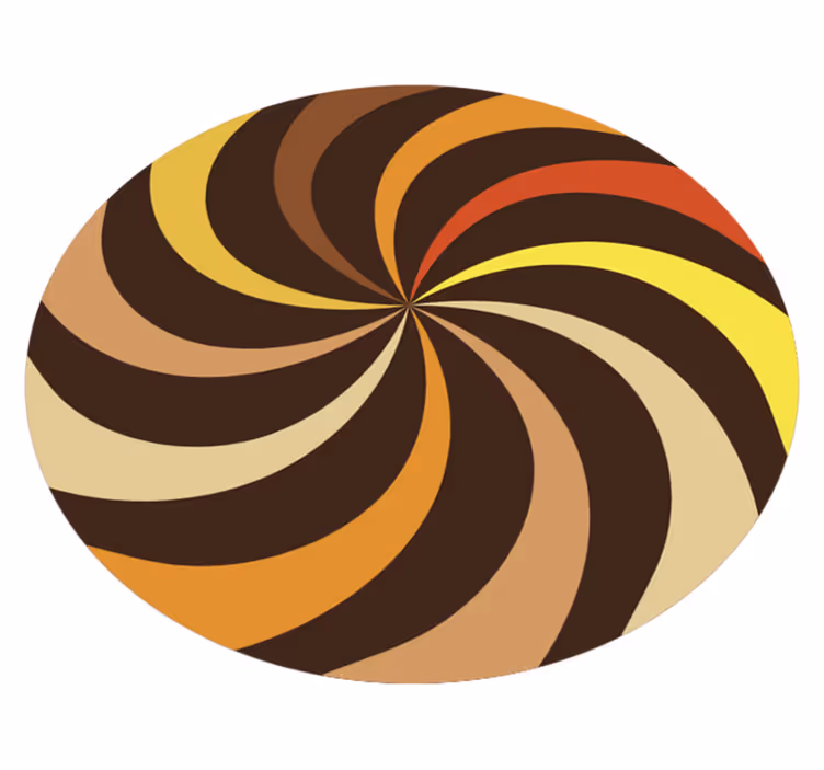 70-tals pop virvel twist vintage matta - Tenstickers