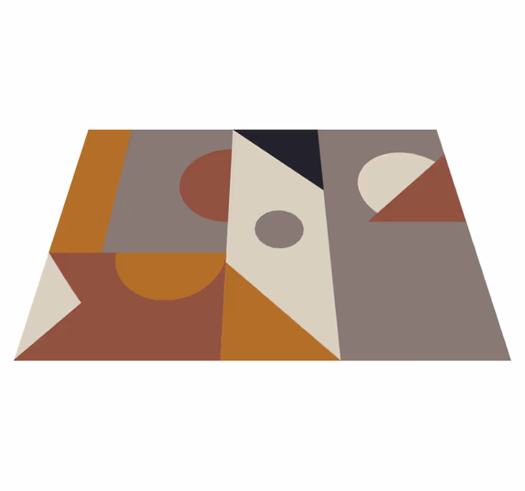 Abstrakta geometriska former Vinylmatta modern - Tenstickers