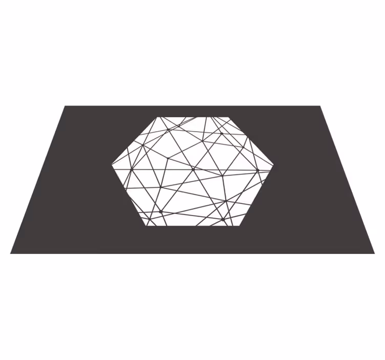 Nordisk stil hexagon nordisk vinylmatta - Tenstickers