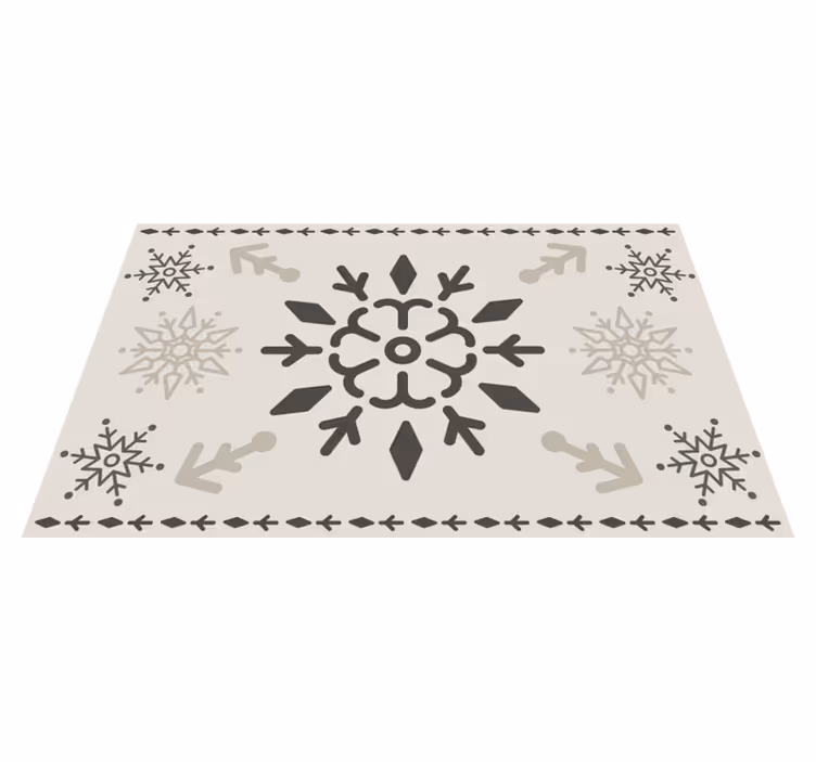 Geometriskt snöflingemönster Vinylmatta Jul - Tenstickers