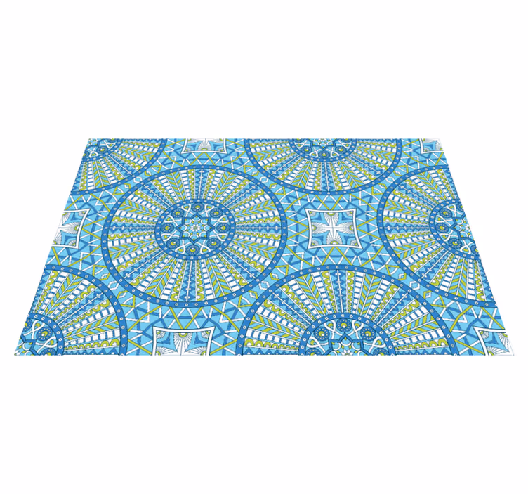Snygga geometriska mönster Vinylmatta Mandala - Tenstickers