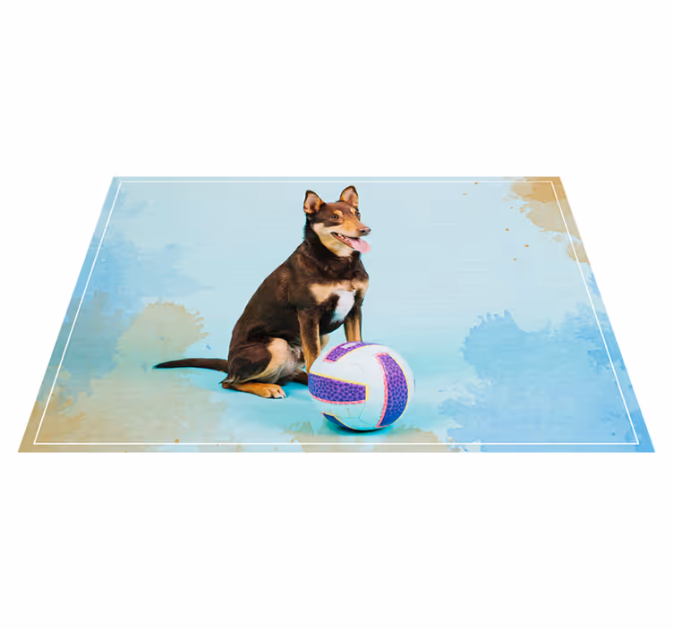 Lekfull hundkamrat Vinylmatta djur - Tenstickers