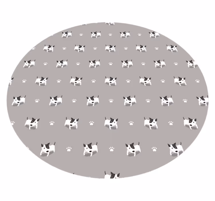 Söt valpmönster Vinylmatta djur - Tenstickers