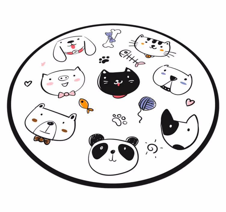 Rita djur vinyl matta - Tenstickers