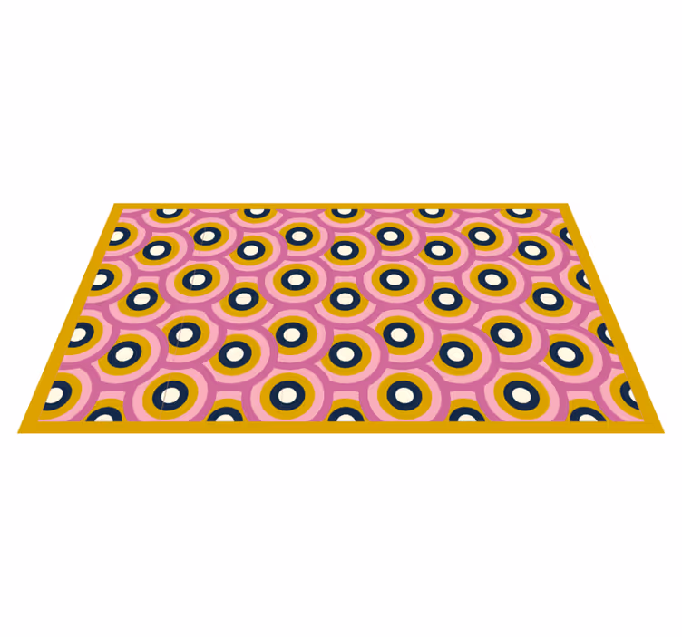 Cirkulär färgfusion Vinylmatta geometrisk - Tenstickers