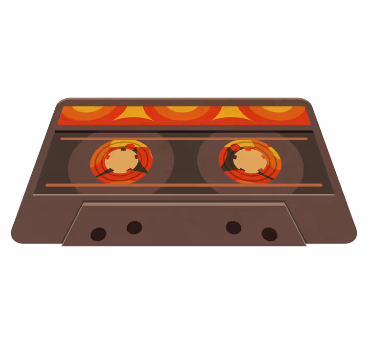 Vilda 70-talet kassett vintage matta - Tenstickers