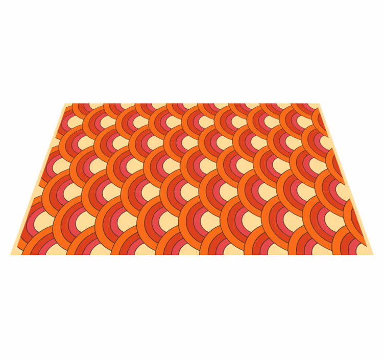 Livfulla vågmotiv Vinylmatta geometrisk - Tenstickers