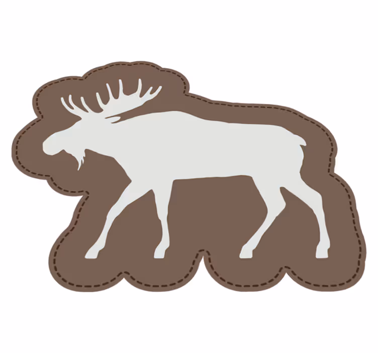 Promenader siluett älg etniska matta - Tenstickers