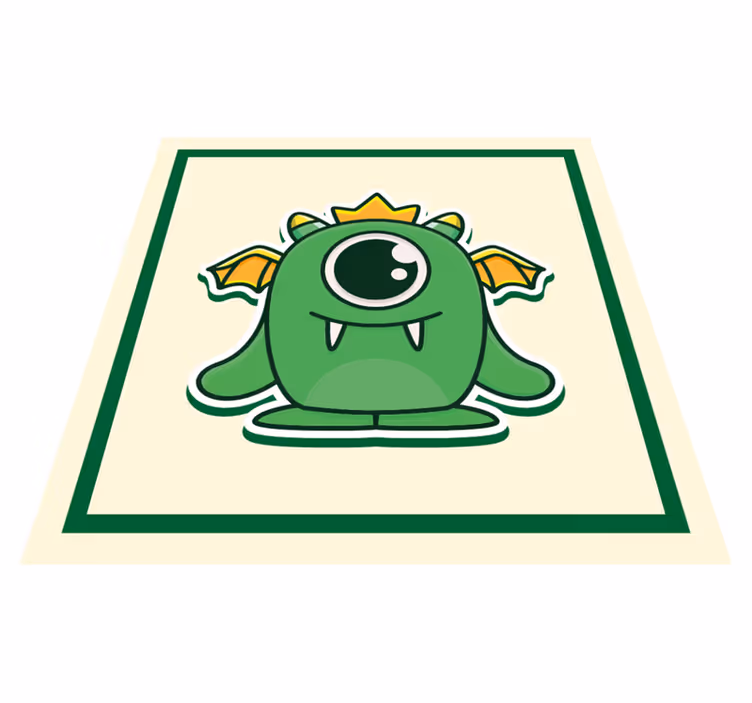 Söt monster troll etnisk vinylmatta - Tenstickers